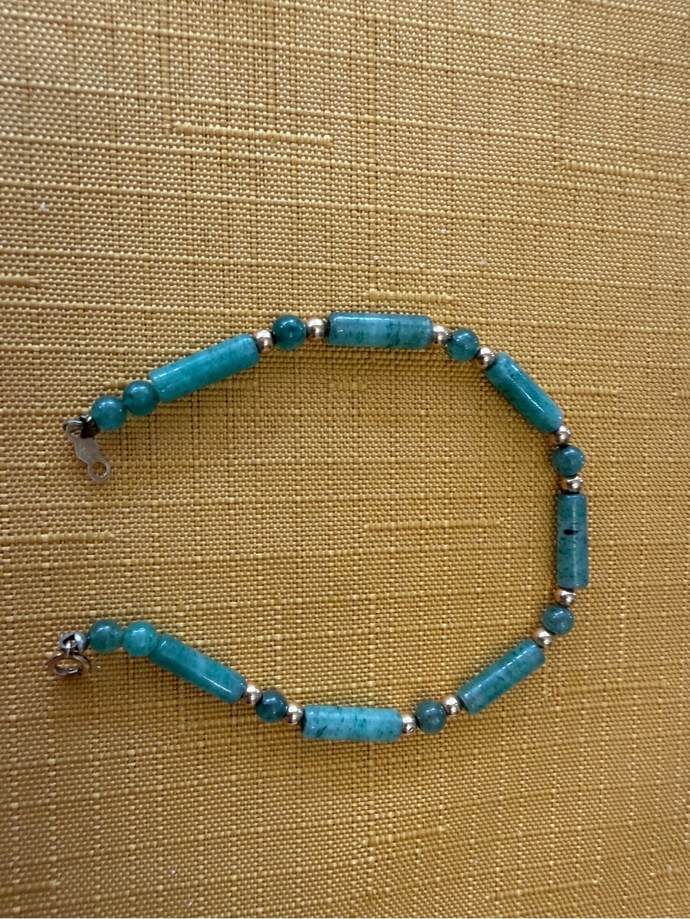 ade bar Beaded Bracelet with Gold Accents - Women Jewelry- clasp says 14 K